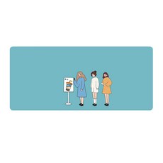마켓에이 메이든리 마우스 장패드 300 x 700 x 3 mm, 밀크티, 1개