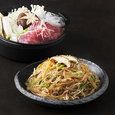 푸드어셈블 추석 밀키트 모둠버섯 소불고기전골 545g + 더알찬 고기잡채 378g 세트, 1세트