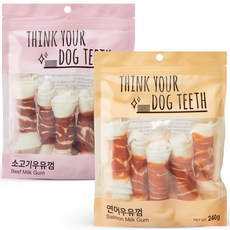 Think your dog teeth 소고기 6p + 연어 6p 세트, 소고기, 연어, 1세트