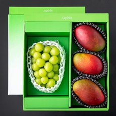 수플린 그리너리에디션 샤인머스켓 + 애플망고 3입 선물세트, 1세트, 1.8kg