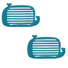 다해유 다이닝 귀여운 실리콘 비누 보관케이스 고래모양, 48g, 2개