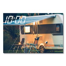 홈마인 LED 캔버스 프린팅 액자 시계 캠핑, 600-HM-CAMPING-25