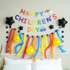 파티해 DIY CHILDRENSDAY 풍선가랜드 세트, 비비드, 1세트