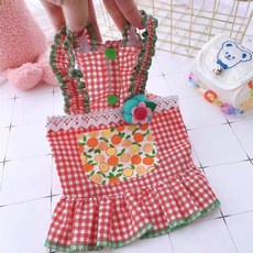 Coco studio 小狗Coco芒果荷葉邊背心, 紅色, 1個