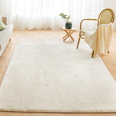 SCANDI&HOME Touch me系列 高密度柔軟地毯, 寵物友善安全地毯, 100*150cm, 奶白色