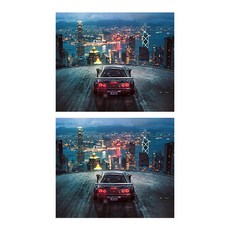 파라다이소 감성 아트 추상 풍경 도톰 마우스패드 20 x 24 cm, 05, 2개