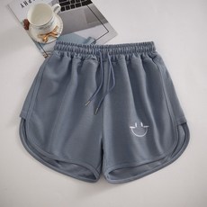 따봉오빠 여성용 스마일 홈트 캐주얼 밴딩 반바지 JNH1262