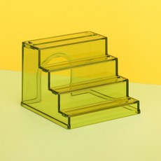 랜보어 햄스터 클리어 컬러 은신처 계단, 그린, 1개