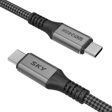 SKY Sky Beat USB4 4K Thunderbolt 4 相容於 40Gbps PD Type C-Type C 連接線 240W, 黑色, 1個, 1.2m