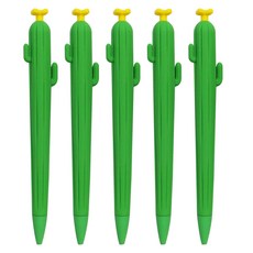 핑크풋 2000 선인장 노크 볼펜 0.5 mm, 혼합색상, 5개