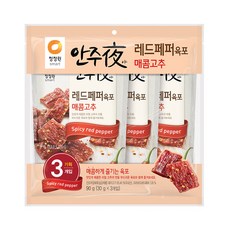 안주야 레드페퍼 육포, 30g, 3개