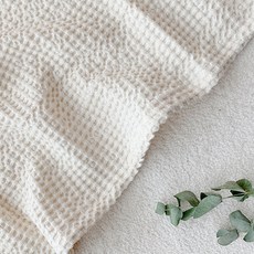 마롤로뜨 유아용 모달 와플 블랭킷, 아이보리 아이보리