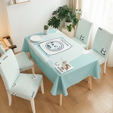 알럽홈 린넨 블렌딩 탁자 및 식탁보, 판다, 80 x 190 cm