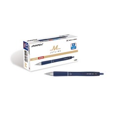 자바펜 제트라인M 저중심 볼펜 0.7mm 12p, 블루, 1개