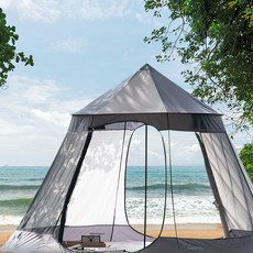 아이두젠 패스트캠프 초대형 원터치 티피 텐트, 라이트그레이, 9~10인용