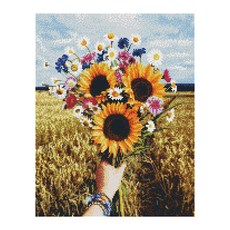 보석십자수꽃다발