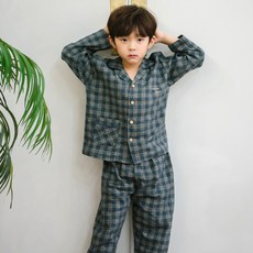 긴팔체크파자마