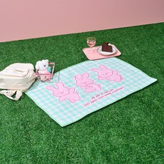 버터 버터샵 딸기피크닉 가벼운 타포린돗자리, 핑크