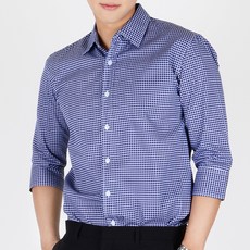 타운클로 판 체크 7부 셔츠