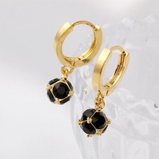 미니아트 여성용 14K gold pin 블랙베리 원터치링 B1284