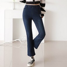 앤드스타일 여성용 곰자수데님 스판 밴딩 부츠컷 청팬츠 263374