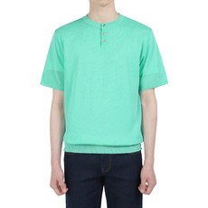 다꾸앙 남성용 아이스크림 헨리넥 반팔 니트 D05Y3_tn2840