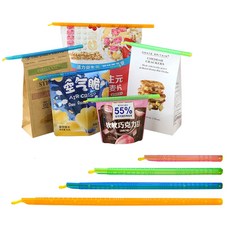 咪咪購物 食品密封棒22.5CM，15入組，保鮮防潮必備，零食餅乾茶葉袋封口夾, 顏色隨機, 15個