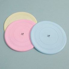 DING DONG PET 狗狗矽膠飛盤 3種組, 1套, 藍色、粉色、米色