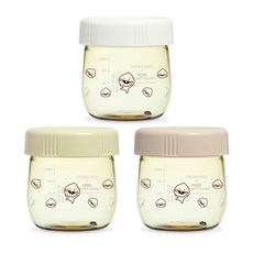 그로미미 카카오프렌즈 유아용 PPSU 이유식 밀폐용기 250ml, 리틀 어피치, 3개