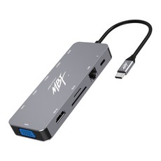 엠비에프 USB C TYPE 11 in 1 멀티 USB허브 MBF-UC11in1, 혼합색상, 11개