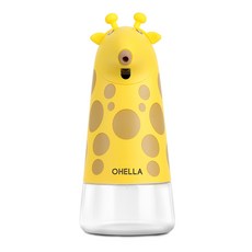 OHELLA 自動給皂機 長頸鹿, 0.25秒超高速反應速度, 低噪音, IPX4防水等級, 紅外線感應, 1個