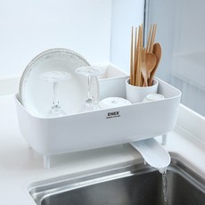 Enex 餐具瀝水架, 白色餐具瀝水架, 白色, 1個