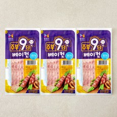 주부9단 베이컨, 90g, 3개
