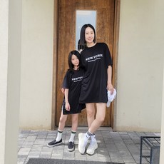 Nanofit Family 紐約開衩長T恤 2 件套