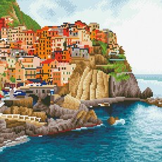 디클레어 액자 캔버스형 보석십자수 DIY 키트 40 x 50, 1세트, DCF020 마나롤라