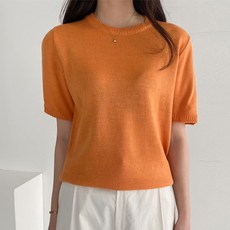 오오엘 여성용 라떼 하프 라운드 니트