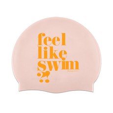 릴리굿즈 feel like swim 컬러 수영모자, 연핑크