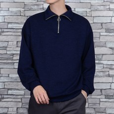 타운클로 무드 오버핏 반집업 니트 CM