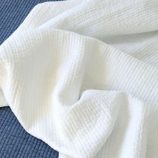 Nubile 高溫煮製顏料線條絎縫60支純棉床罩, 白色