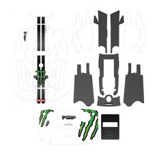 STEA DJI Mavic Air 2 Skin Wrapping Decal無人機專用貼紙, 白色怪物, 1個