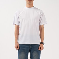 디엘크리 남성용 기본핏 니트 라운드 반팔 티셔츠