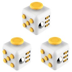 That's That孩童成人焦慮6面方塊 3入, 白色 黃色