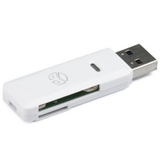 디지지 웨이브온 USB3.0 2in1 카드리더기, 화이트, D21-0303