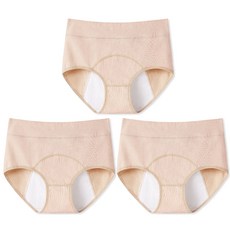 러블리온 여성용 면 스판 샘방지 위생팬티 ACJ01 3p