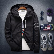 블랙101 남성용 컬러 가데크 후드 바람막이 FC-2318899