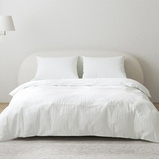 韓國 amante Super Cotton 60支高密度棉絎縫被套, 白色