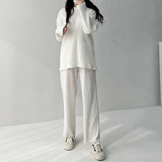 끌레느모네 여성용 투데이 오버핏 플리츠 상하의 세트