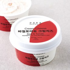 파파오가닉 바질토마토 크림치즈, 100g, 1개