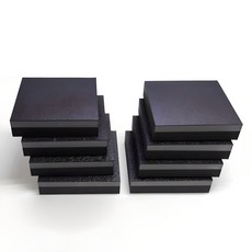 DYENTECH 高硬度雙層防震隔音墊, 黑色, 8個