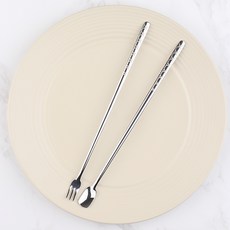 블루밍 레이저 롱스푼 3p + 포크 3p 세트, 혼합색상, 1세트